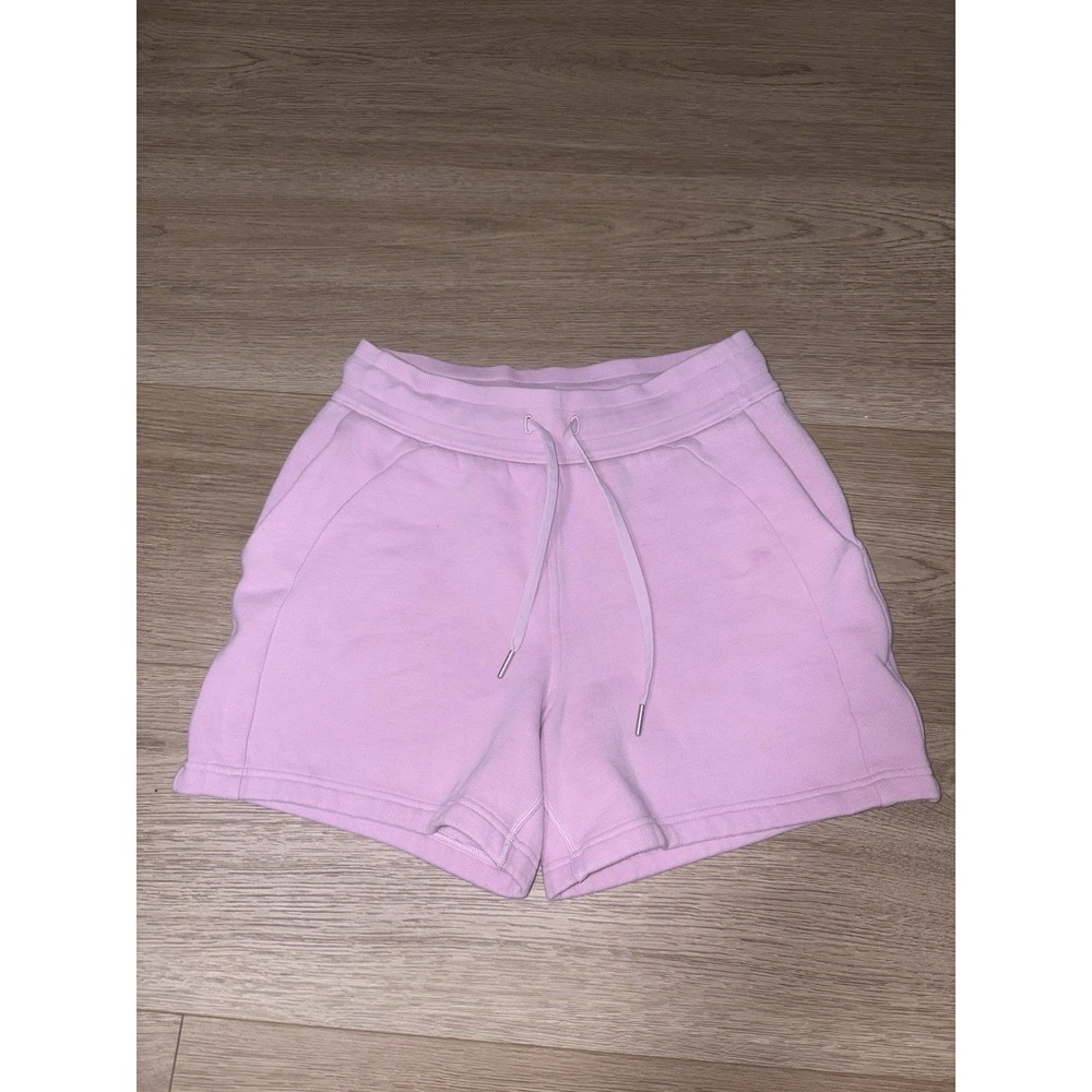 Lululemon Scuba High-Rise Shorts Pink Size 6 Drawstring Pockets Women